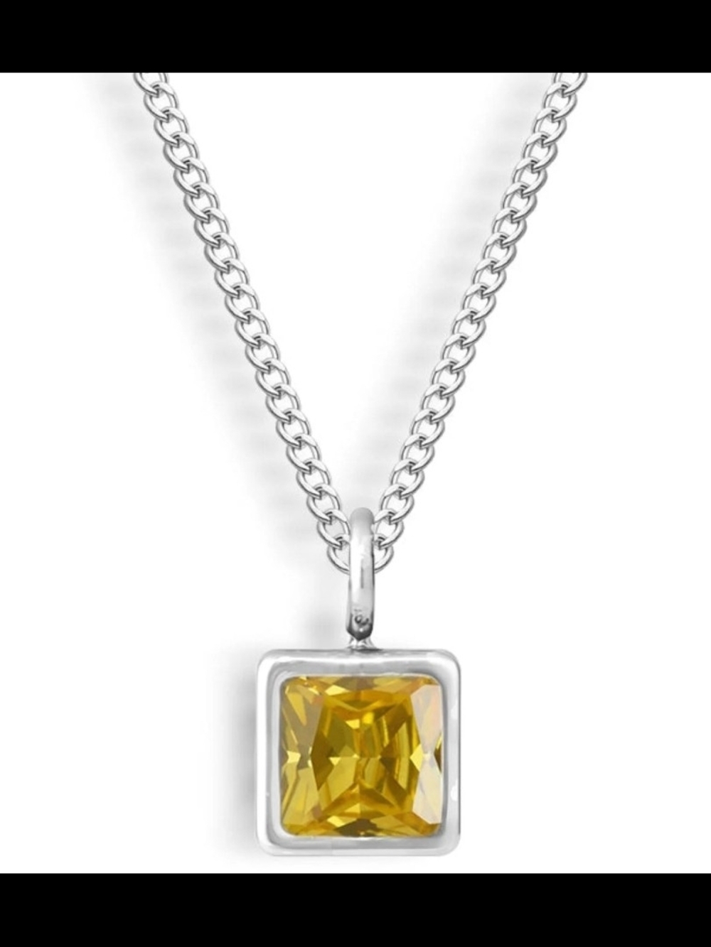 Citrine Necklace In Silver
